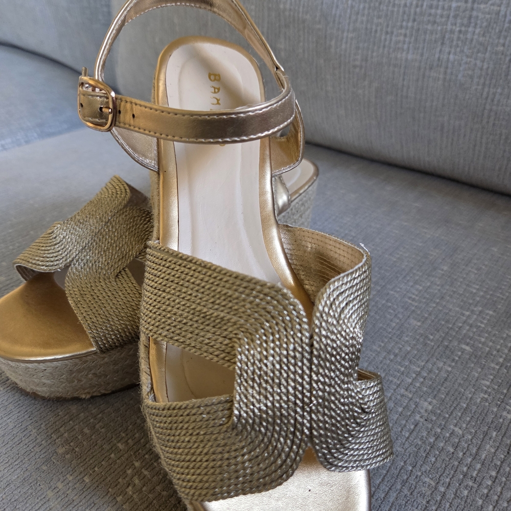 BAMBOO Metallic Gold Women's Sandals
